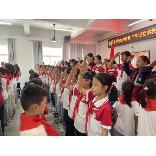 牢记党的教导 争做强国少年——宜城市板桥小学少先队入队仪式