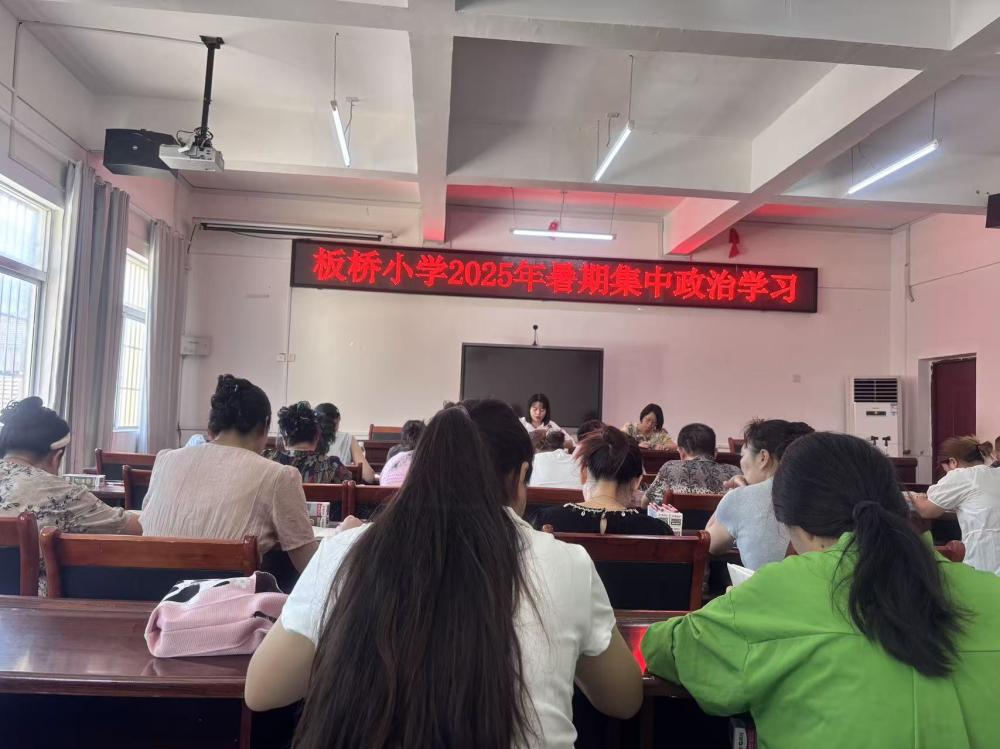 蓄力提升,赋能发展——板桥小学开展2025年暑期集中政治学习(图1)