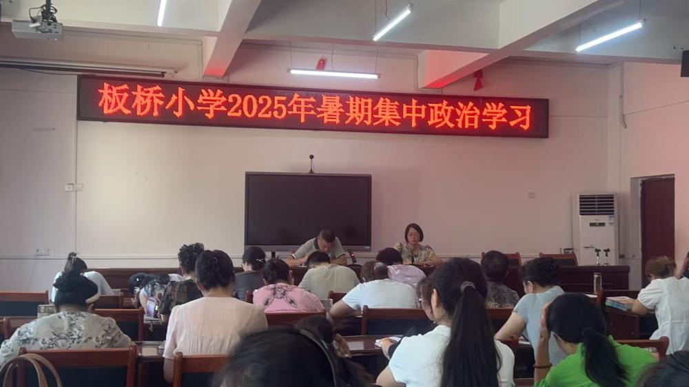 蓄力提升,赋能发展——板桥小学开展2025年暑期集中政治学习(图2)
