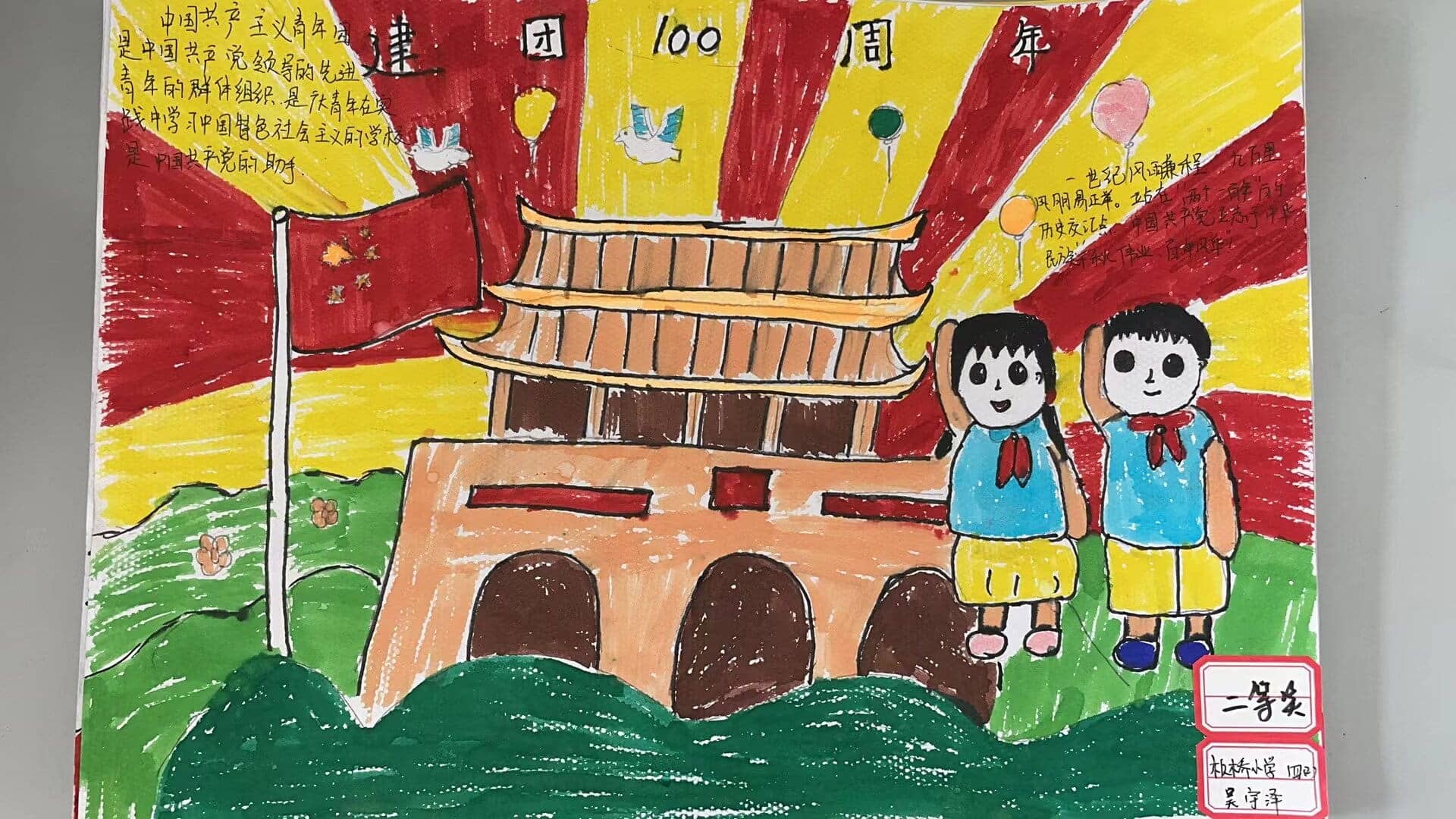 "建团百年”手抄报比赛——三四年级获奖作品(图15)