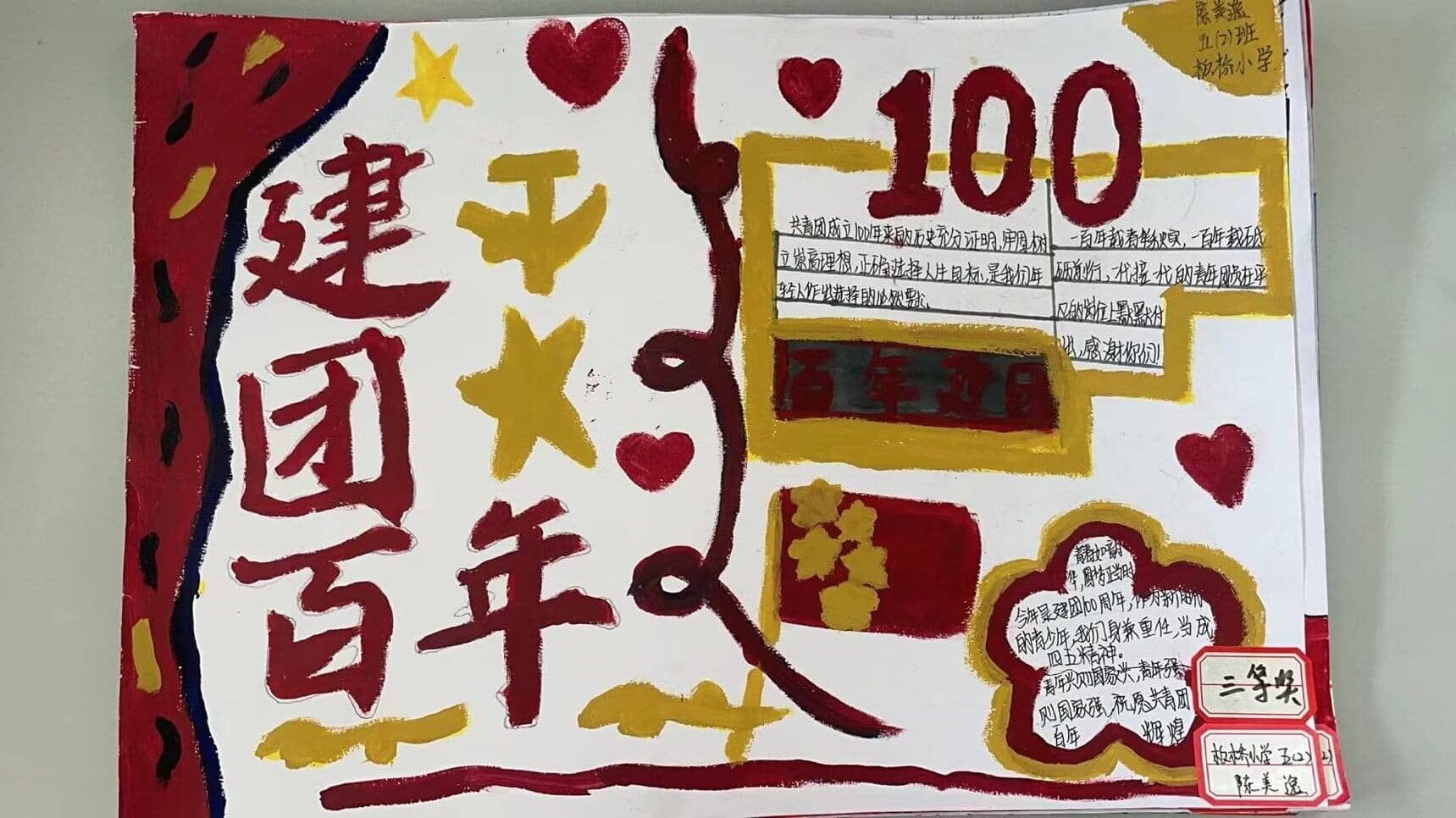"建团百年”手抄报比赛——五六年级获奖作品(图23)