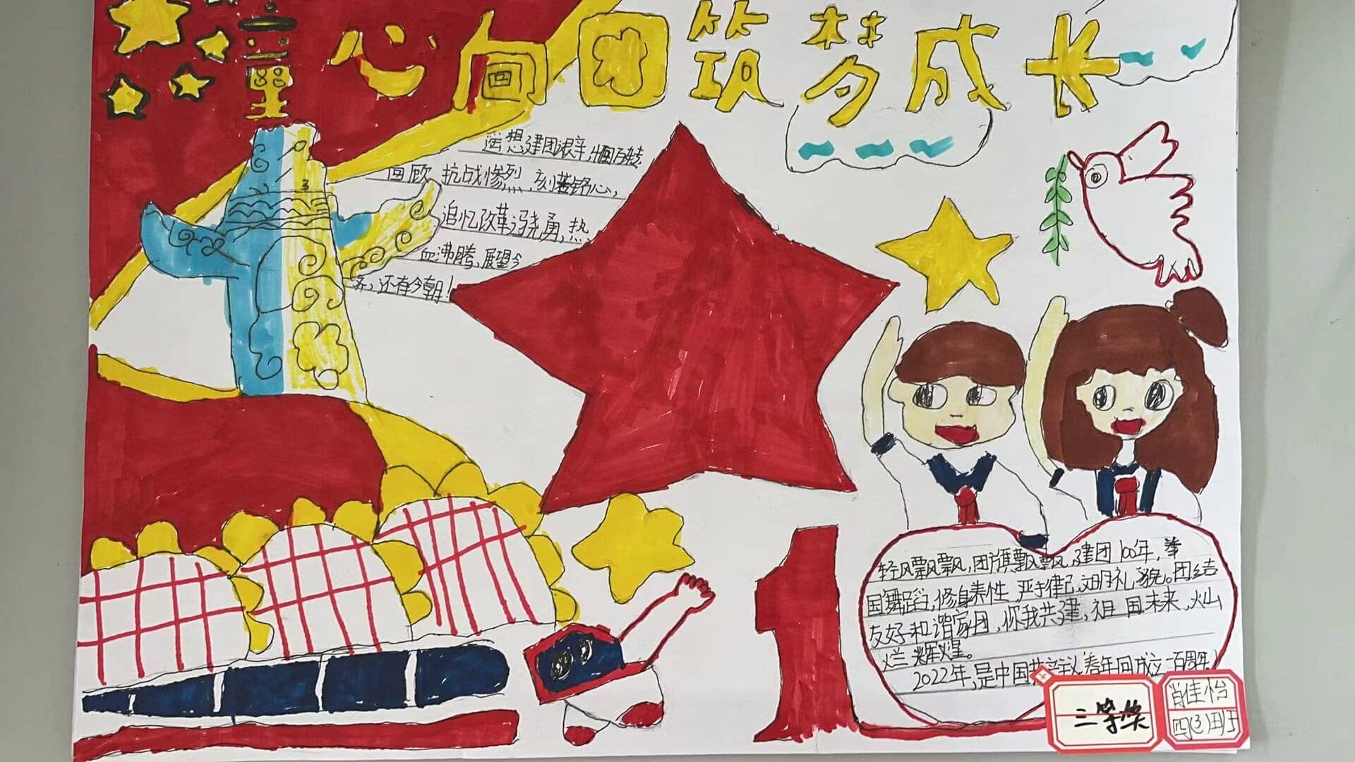 "建团百年”手抄报比赛——三四年级获奖作品(图18)